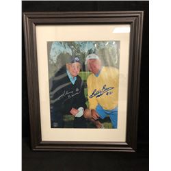 JOHNNY BOWER & BOBBY BAUN SIGNED PHOTO FRAMED