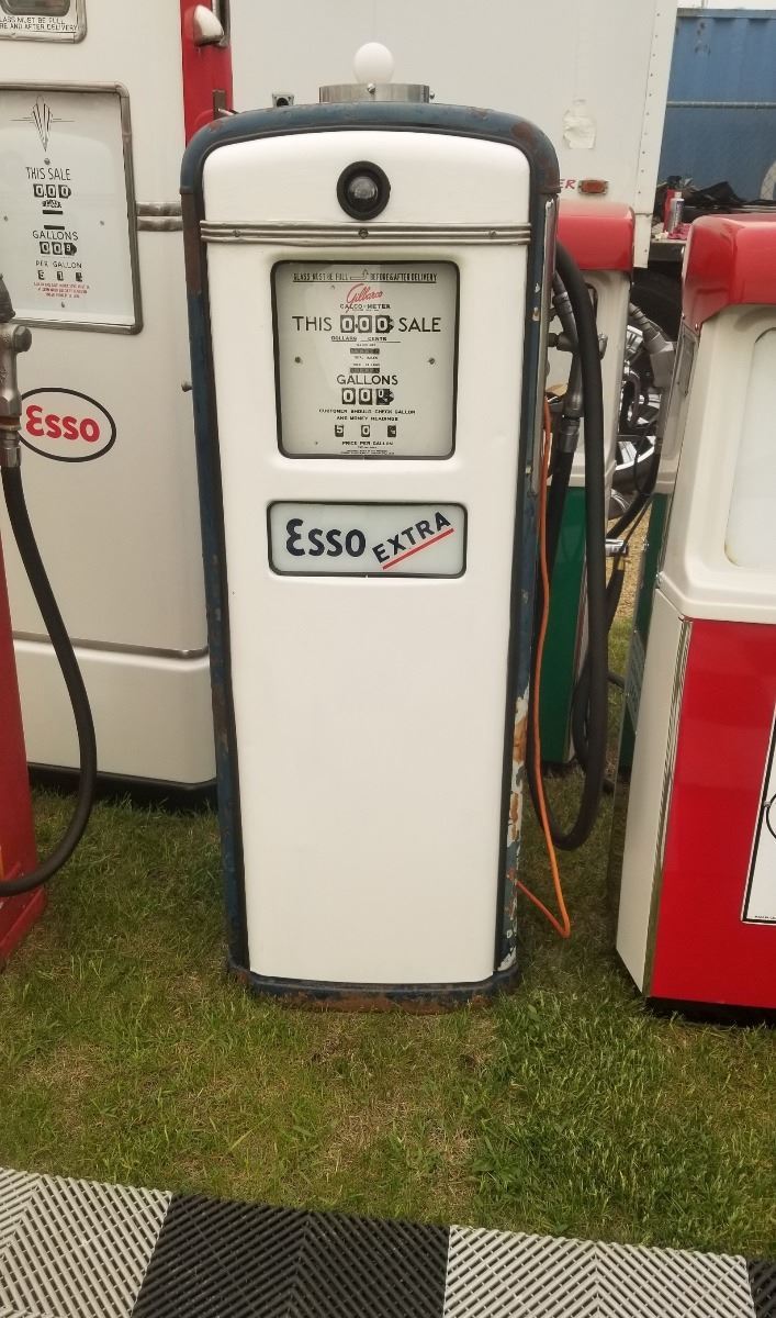 Gilbarco Red Esso Restored original Gas Pump 1940s Gas Pump