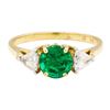 Image 2 : 1.57 ctw Emerald And Diamond Ring - 18KT Yellow Gold