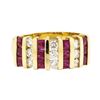 Image 3 : 1.00 ctw Ruby and Diamond Ring - 14KT Yellow Gold