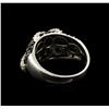 Image 7 : 5.45 ctw Black Diamond Pendant and Earrings Set - 14KT White Gold