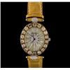 Richard Junot Big Oval 18KT White Gold 10.42 ctw Diamond Watch