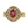 Image 1 : 1.82 ctw Pink Spinel and Diamond Ring - 18KT Yellow Gold