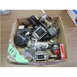 Box w/10 Assorted Fishing Reels