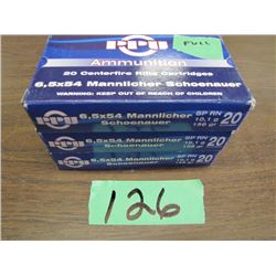 Lot 60 Rounds 6.5x54 Mann Licher Ammo