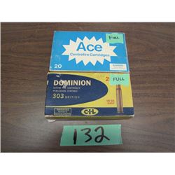 Lot 2 Boxes 303 British Ammo