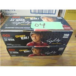 Lot 400 Rounds CCI 22 WMR