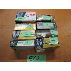 Lot 8 Boxes 12GA Ammo - Various Qty