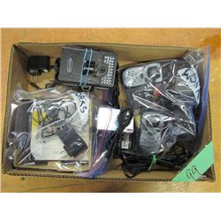 Box w/Trail Cam, 2 Walkie Talkies, Camera