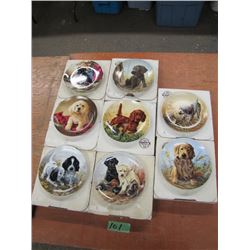 Lot 8 Collector Plates - Dog