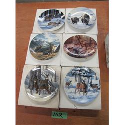 Lot 6 Collector Plates - Deer, Etc.