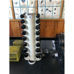 STANDING DUMBBELL RACK WITH WEIGHTS