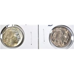 1937-D BU & 37-S GEM BU BUFFALO NICKELS