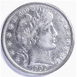 1900 BARBER HALF DOLLAR  AU