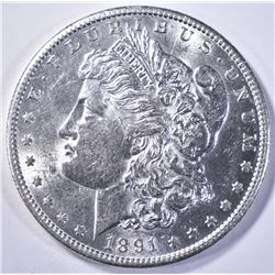 1891-S MORGAN DOLLAR, CH BU