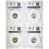Image 2 : (4)  ROOSEVELT DIMES 1954-S PCGS MS-66FB,