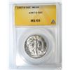 Image 1 : 1947-D WALKING LIBERTY HALF DOLLAR  ANACS MS-65