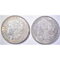 (2) 1878-S MORGAN DOLLARS   CH BU