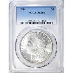 1884 MORGAN DOLLAR  PCGS MS-64