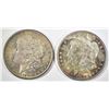 Image 1 : 1885-O RAINBOW & 1889 MORGAN DOLLARS BOTH CH BU