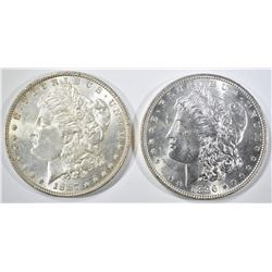 1887 & 1896 MORGAN DOLLARS  CH BU