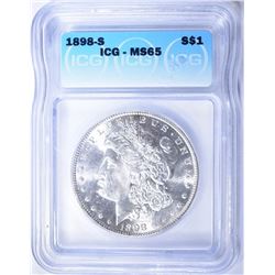 1898-S MORGAN DOLLAR  ICG  MS-65