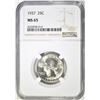 Image 1 : 1937 WASHINGTON QUARTER  NGC MS-65