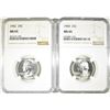 Image 1 : 1950 & 1952 NGC MS-65 WASHINGTON QUARTERS