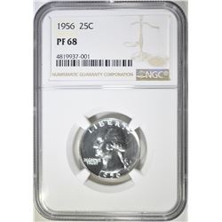 1956 WASHINGTON QUARTER  NGC PF-68