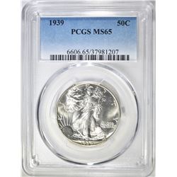 1939 WALKING LIBERTY PCGS MS-65