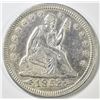 Image 1 : 1853 ARROWS & RAYS SEATED LIBERTY QUARTER  AU+