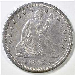 1873 SEATED LIBERTY QUARTER   AU