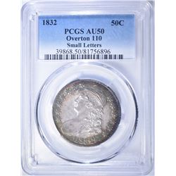 1832 BUST HALF DOLLAR  PCGS AU-50