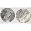 Image 2 : 1922-D & 1923-D PEACE DOLLARS  CH BU
