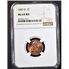 Image 3 : 5-NGC GRADED MS-67 RED LINCOLN CENTS: