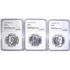 Image 1 : (3) 1966 SMS KENNEDY HALVES NGC MS 67