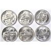 Image 1 : 6-GEM BU 1944-P JEFFERSON SILVER NICKELS