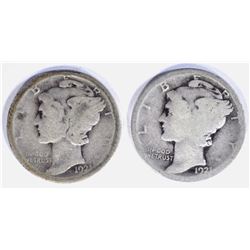 2-1921 MERCURY DIMES, GOOD
