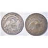 Image 2 : (2) CAPPED BUST HALF DOLLARS 1834 VF &