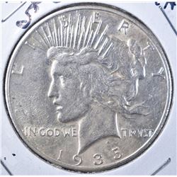 1935-S PEACE DOLLAR, CH AU