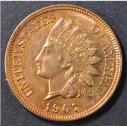 1907 INDIAN CENT  CH/ GEM UNC