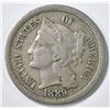 Image 1 : 1889 3 CENT  XF  SCARCE