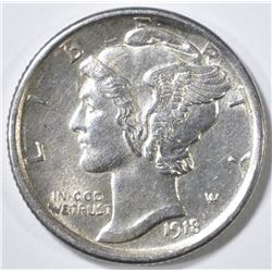 1918-S MERCURY DIME  BU FSB