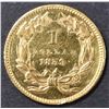Image 2 : 1859 $1 GOLD INDIAN PRINCESS  CH BU PL