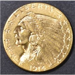 1914-D $2.5 GOLD INDIAN  CH BU