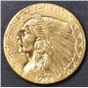 Image 1 : 1914-D $2.5 GOLD INDIAN  CH BU