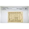 Image 1 : 1785 40 SHILLINGS RI COLONIAL NOTE CGA  ABOUT UNC