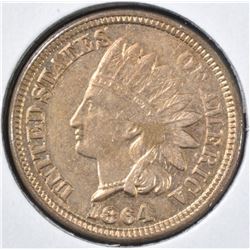 1864 CN INDIAN HEAD CENT  VERY CH BU