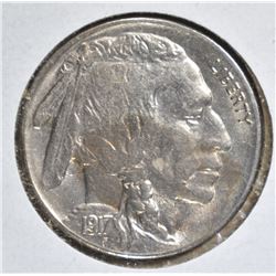 1917-S BUFFALO NICKEL  CH AU