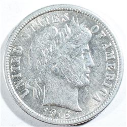 1916 BARBER DIME, CH BU